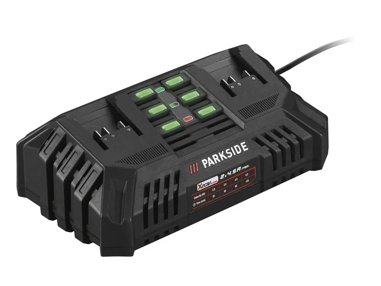 PARKSIDE® Chargeur de batterie double PDSLG 20 B1. 2 x 4.5 A. 20 V