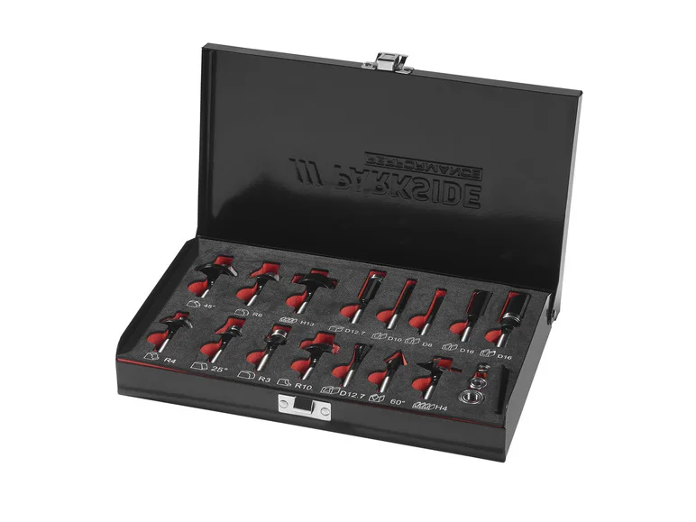 PARKSIDE PERFORMANCE® Set de 15 embouts de fraisage
