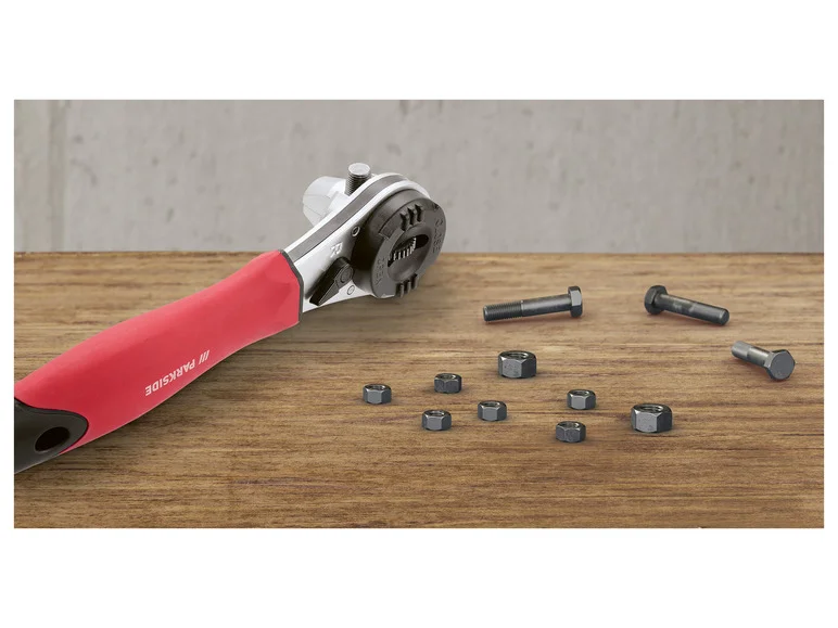 PARKSIDE® Clé multi-cliquet ou cliquet 8 en 1. poignée bi-matière