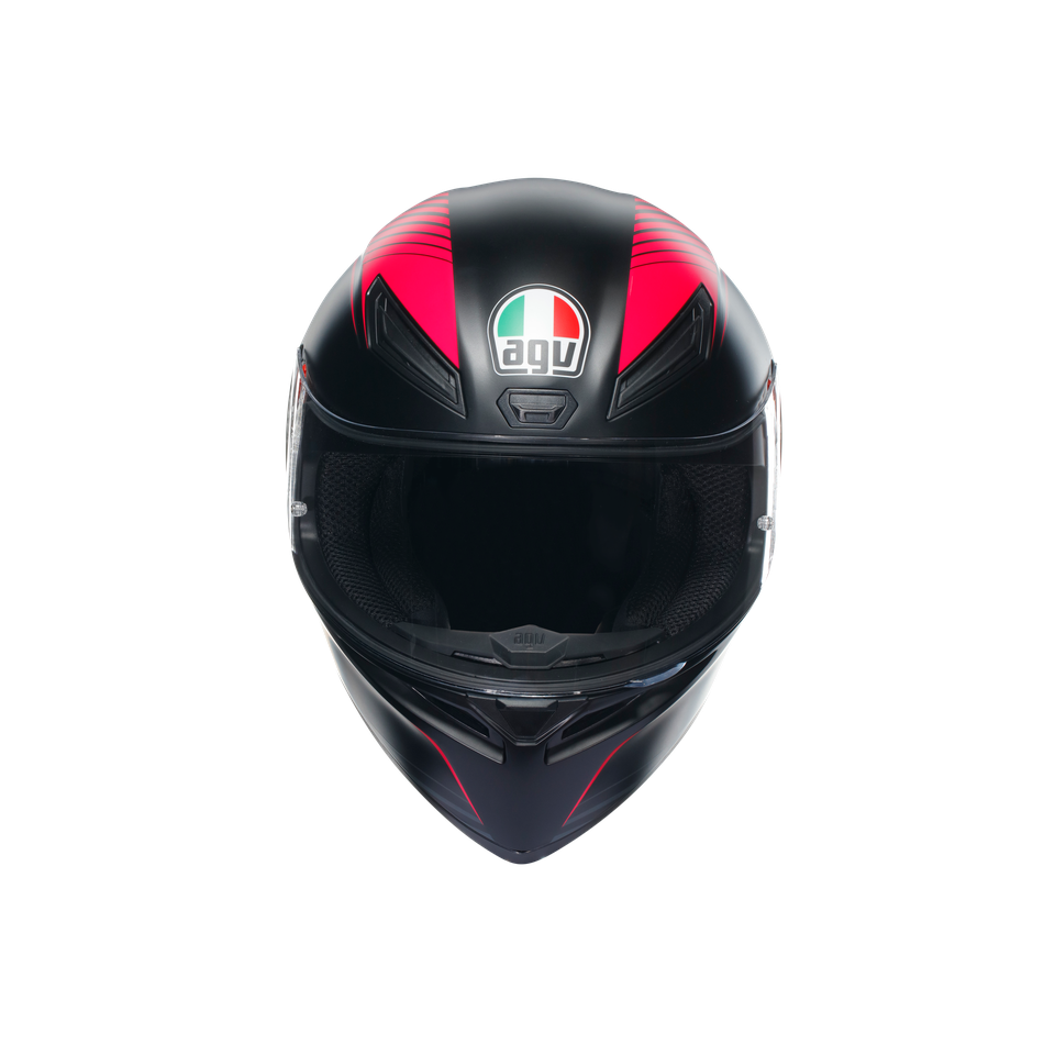 K1 S WARMUP BLACK/PINK - MOTORBIKE FULL FACE HELMET E2206