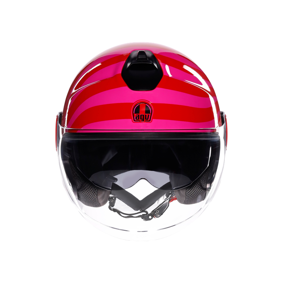 ETERES TROPEA RED/PINK - MOTORBIKE OPEN FACE HELMET E2206