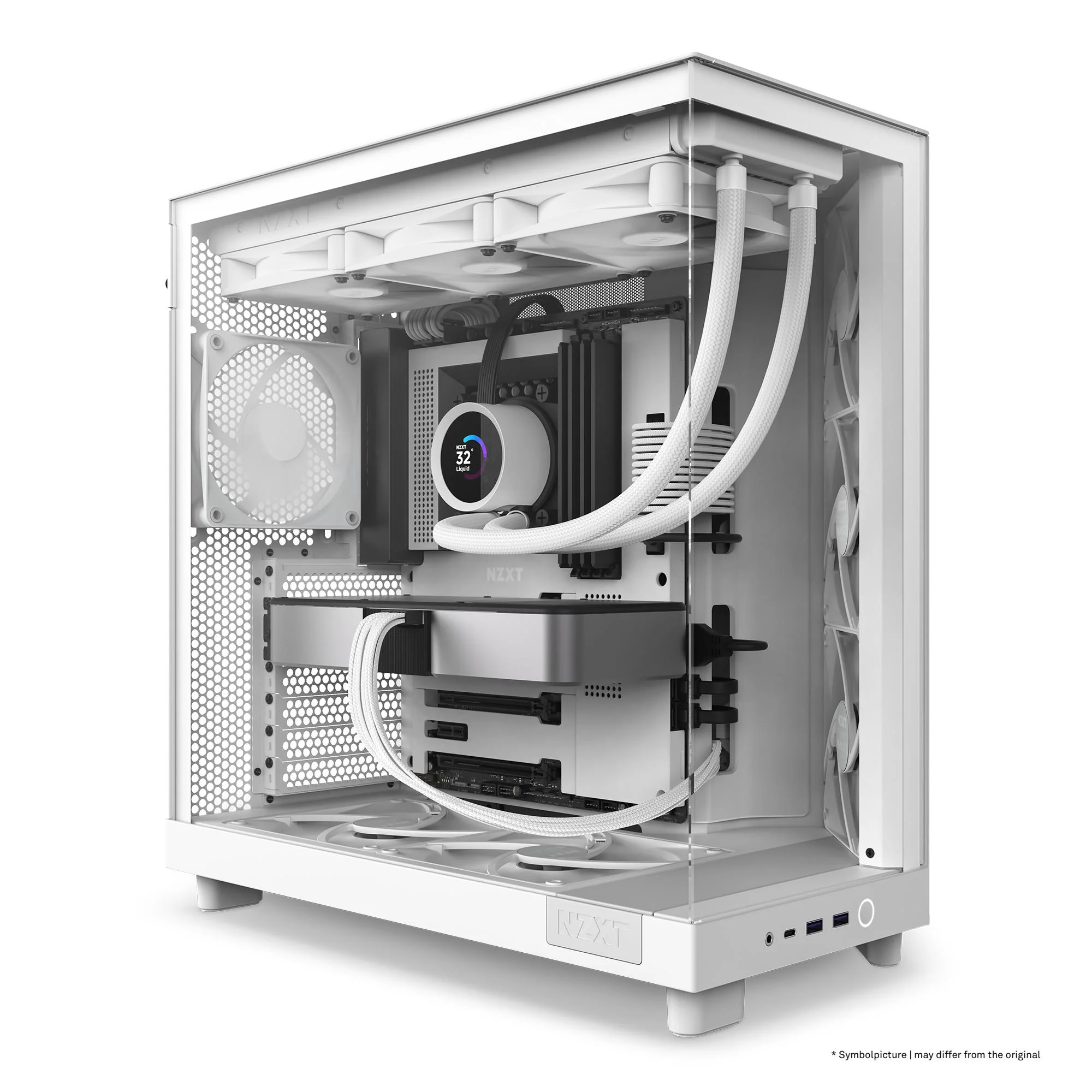 NZXT H series H6 Flow Tårn ATX - Hvid