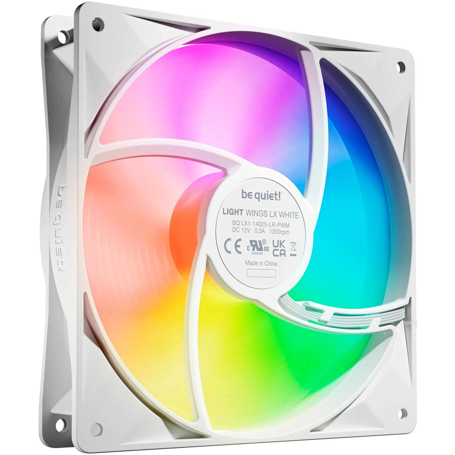 Be quiet Light Wings LX 140mm PWM White Triple Pack (white. pack of 3. 140 mm)