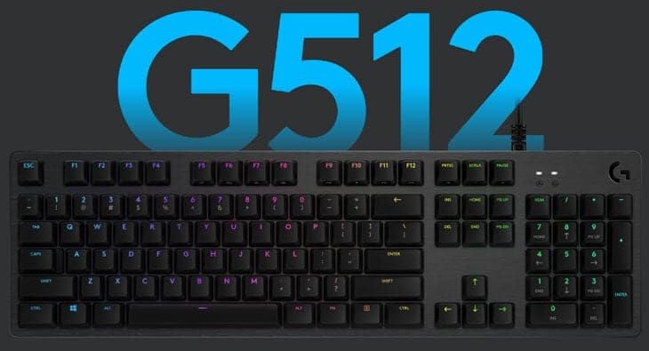 Logitech– G512 Carbon RGB mechanische Gaming-Tastatur