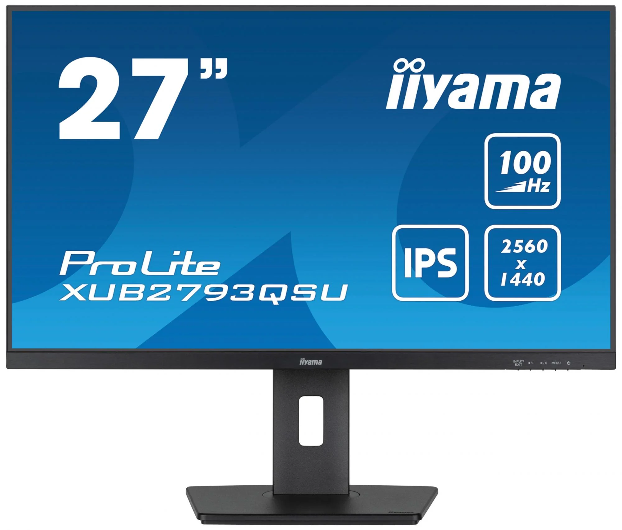 iiyama ProLite XUB2793QSU-B6 27 2560 x 1440 (2K) HDMI DisplayPort 100Hz Pivot Skærm