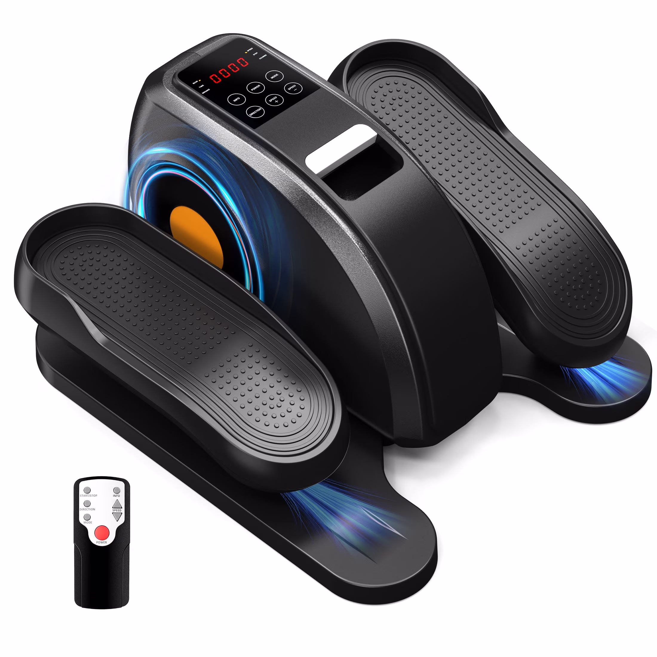 edx Under-Desk Elliptical Machine �?Compact, Quiet & Portable Pedal Exerciser with Adjustable Speed, LED Display, Ideal Mini Elliptical for Home or Office Workout