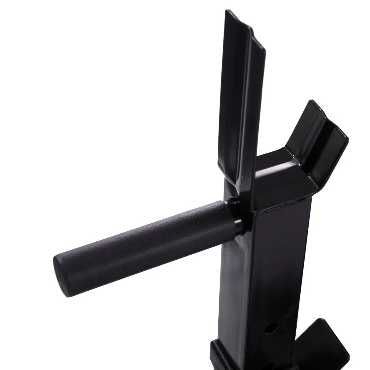 Adjustable Folding Multifunctional Workout Station Adjustable Workout Bench with Squat Rack - black red