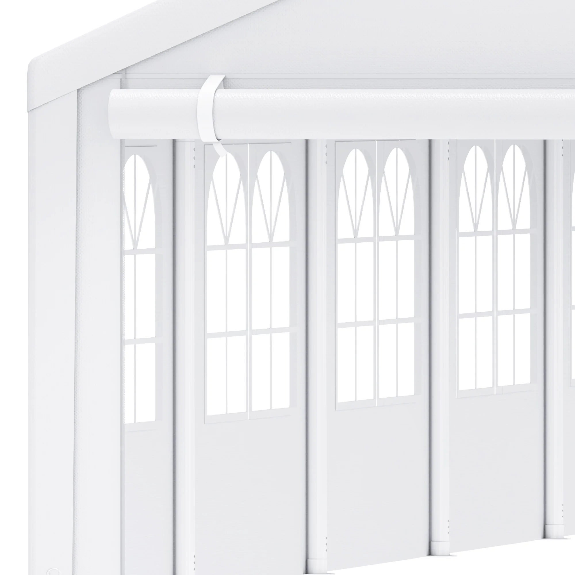 Dextrus 20' x 40' Heavy Duty Gazebo with Reinforced Triangular Column Outdoor Party Tent Canopy Event Shelters Upgraded Galvanized Carport with Removable Sidewall Windows for Commercial, Part