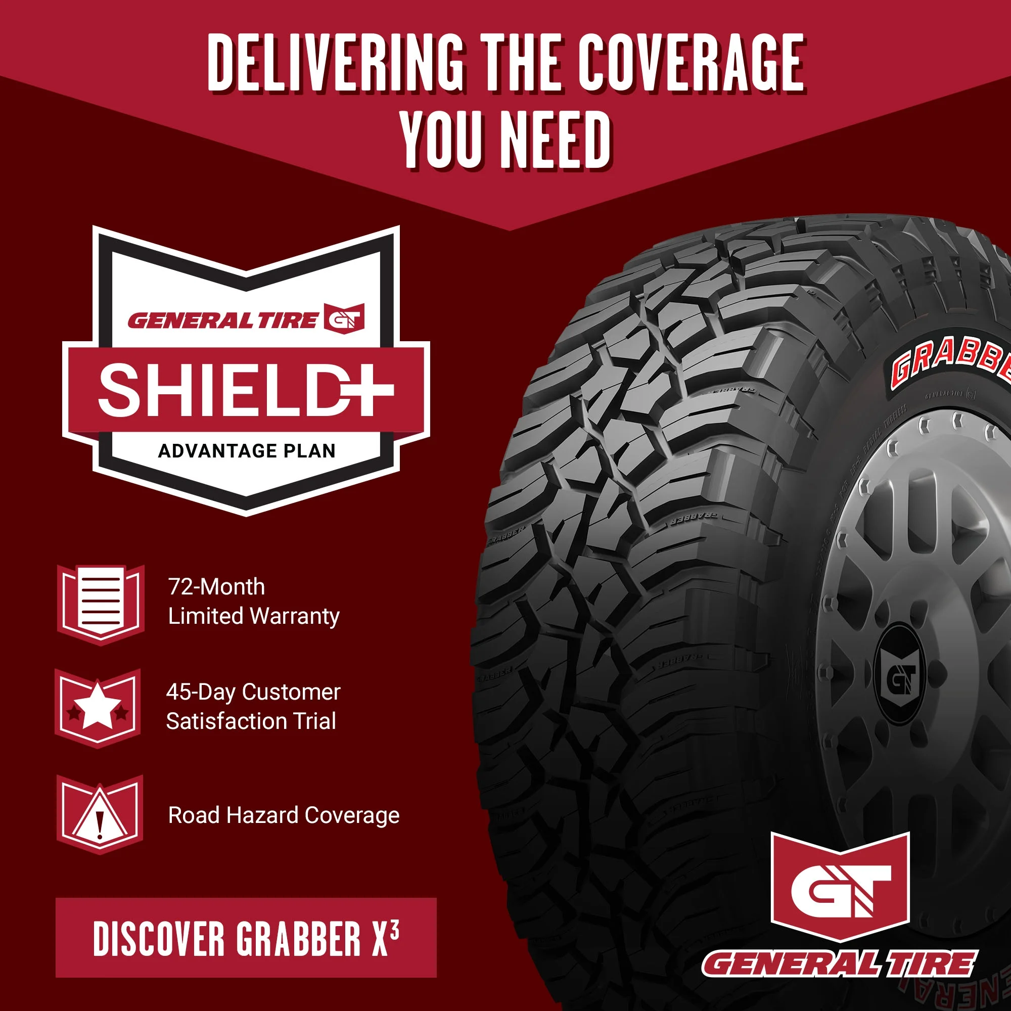 General Grabber X3 Mud Terrain LT265/75R16 112/109Q C Light Truck Tire