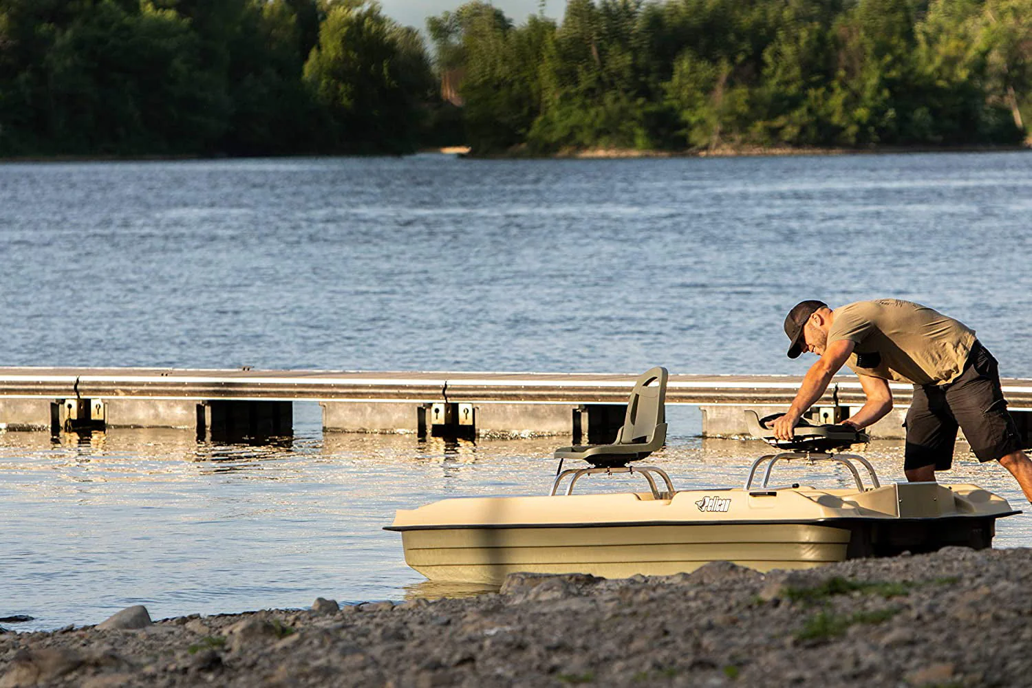 Pelican Bass Raider Boat - 2 person Fishing Boat - 10 ft