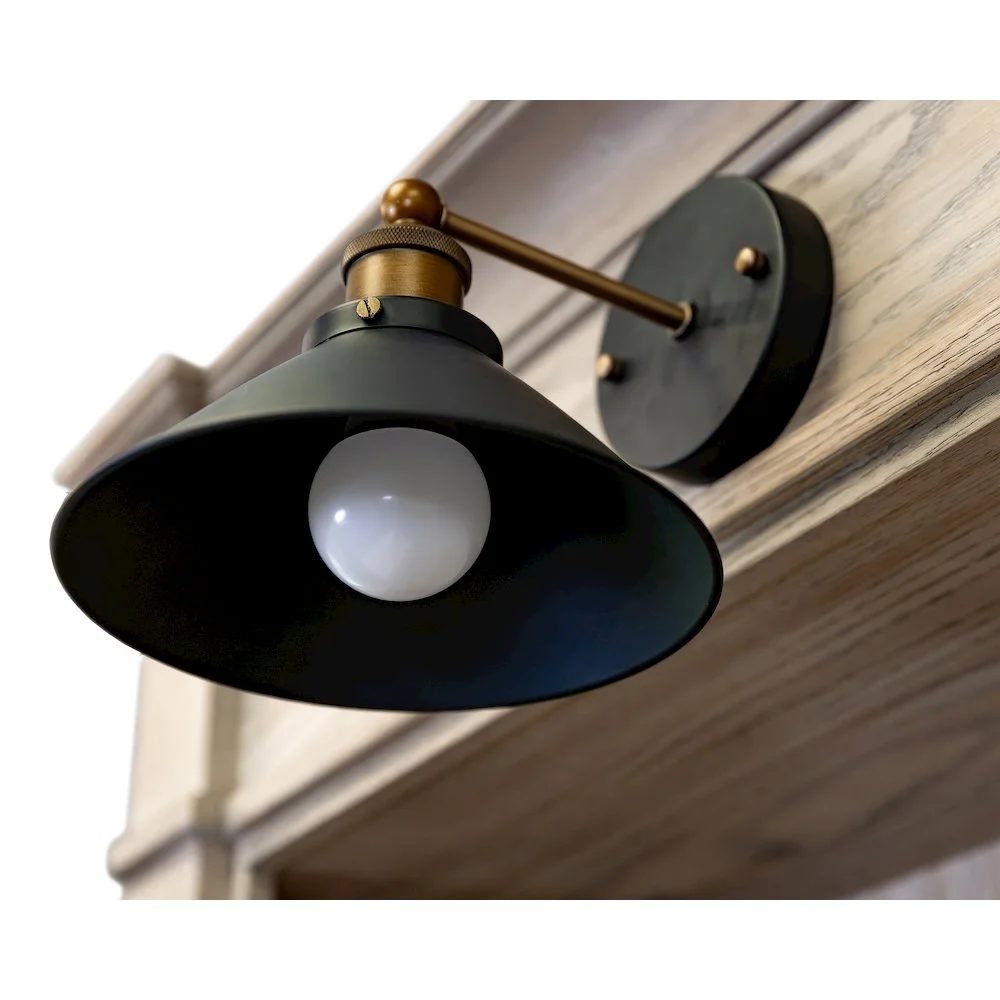 Martin Furniture Two 8' Tall Bookcase Wall With Ladder, Storage Organizer, Display Shelf, Brown