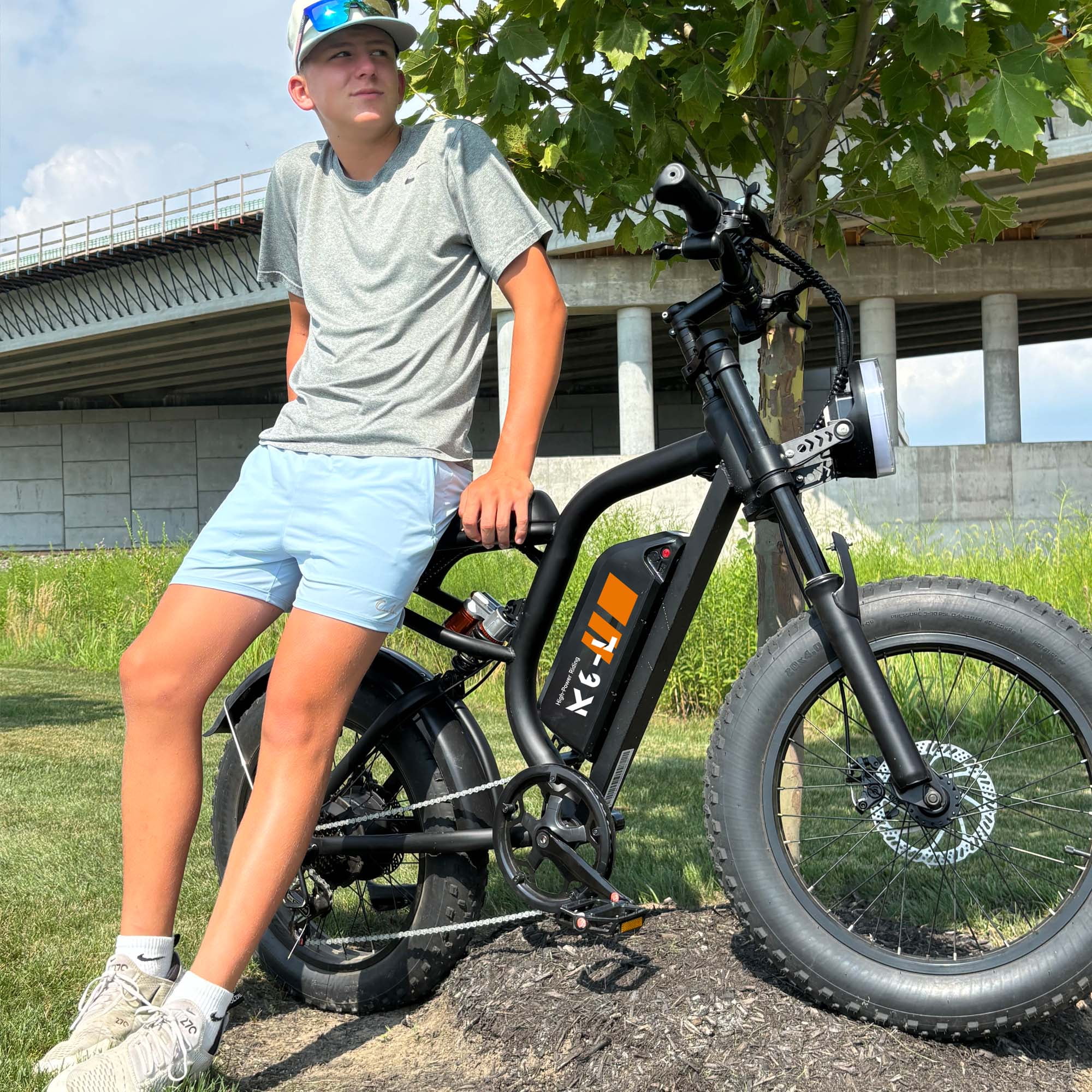 Electric Bike for Adults, 1500W Peak Fat Tire Ebike 20���4�� Snow-Tread, 48V 15.6Ah Removable Battery, 32MPH, Dual Suspension, Shimano 7-Speed, Hydraulic Disc Brakes, Bonus Accessories