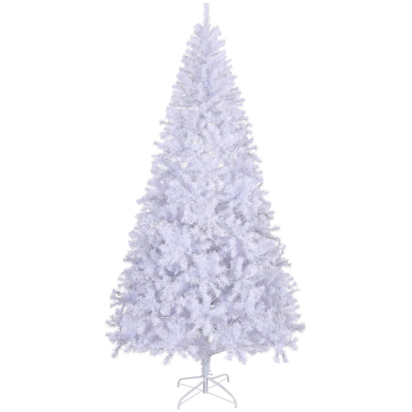 Ktaxon 9 FT Pre-Lit Christmas Tree, Hinged Xmas Pine Tree with 2000 Branch Tips, 650 Lights and Remote Control for Holiday Party Office Home, White