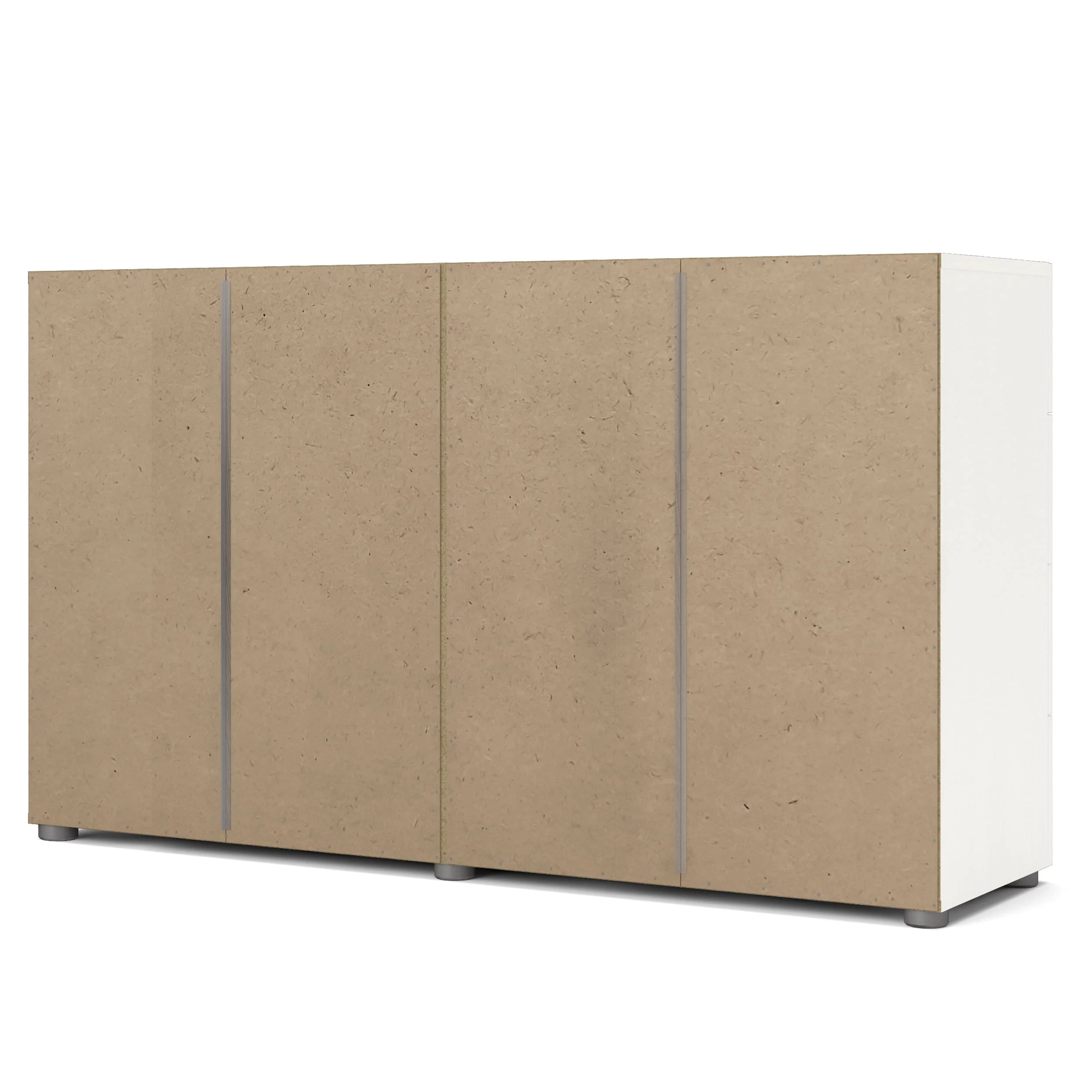 Tvilum Loft 8 Drawer Double Dresser, White Woodgrain