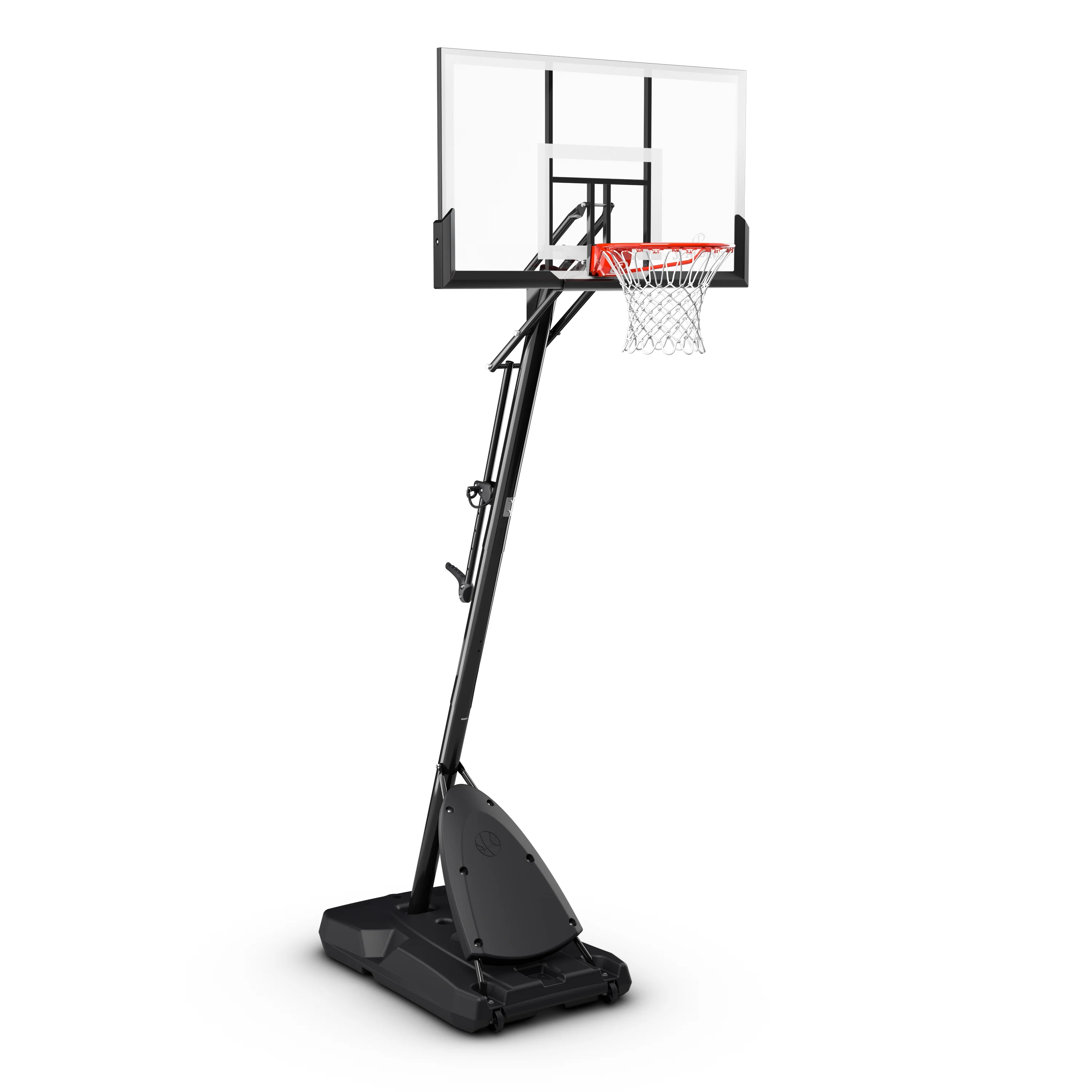 Spalding 54-Inch Portable Basketball Hoop with Shatter-Proof Polycarbonate Backboard, Adjustable ExactaHeight System & Pro Slam Rim-Outdoor Play