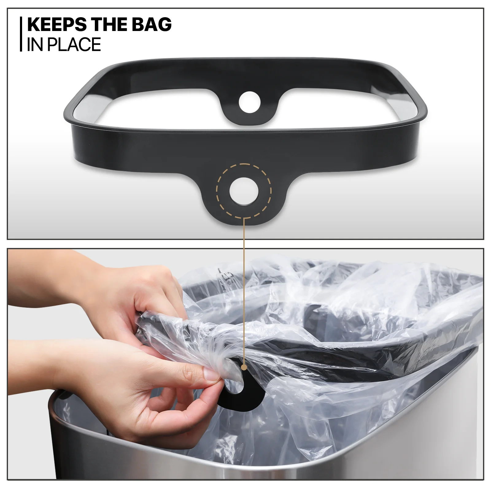 MoNiBloom Kitchen Trash Can 14.5 Gallon Garbage Can Automatic Motion Sensor Waste Bin Touchless Trash Can with Lid for Home Bathroom Office, Silver