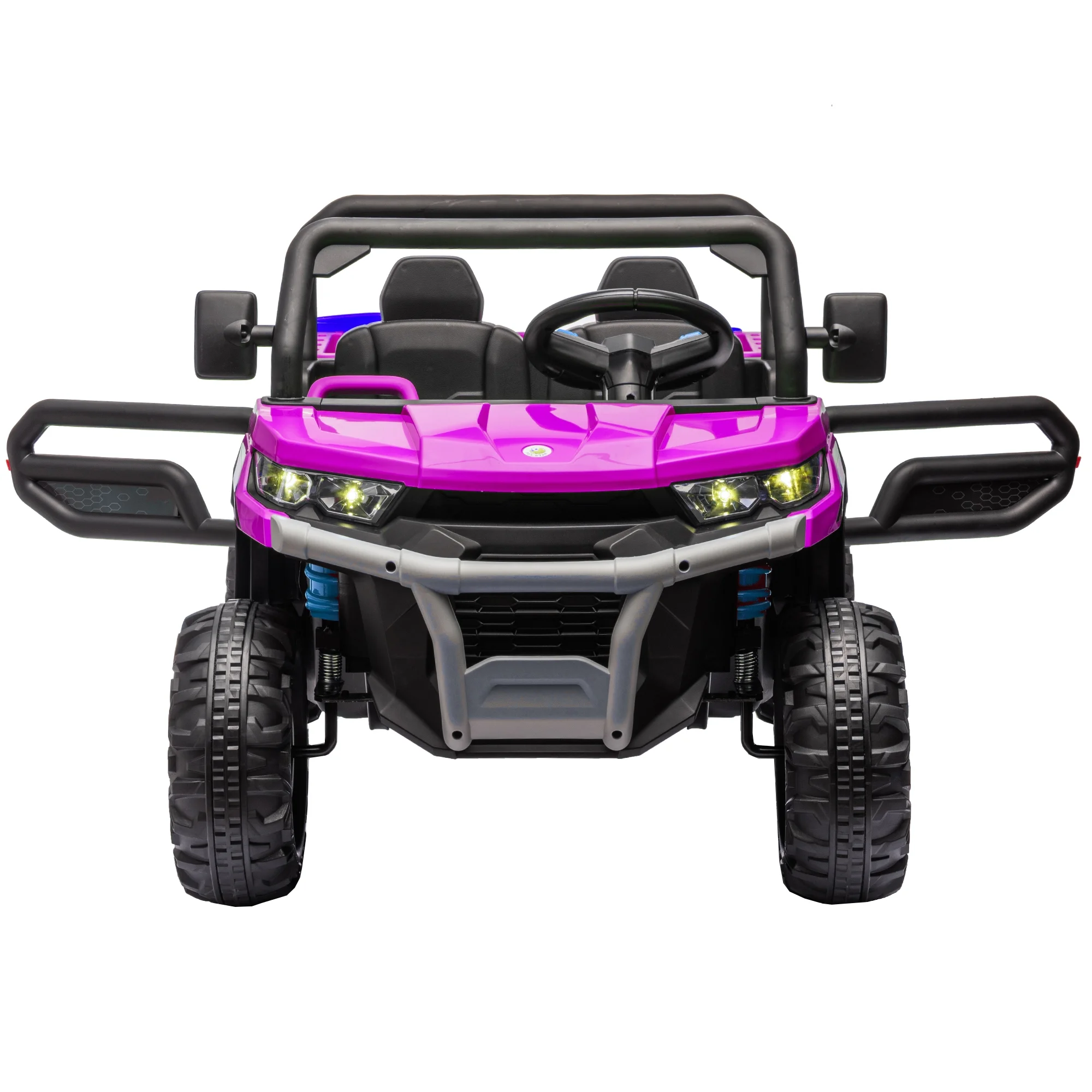 Xuanlur 24V 2 Seater Kids Ride on Car Truck, Ride on UTV W/ 2x200W Motor, 24 Volt Ride on Toys W/ Dump Bed/Shovel, Electric Car for Kids W/ Durable Tires, LED Light, Music, Remote Control, Black