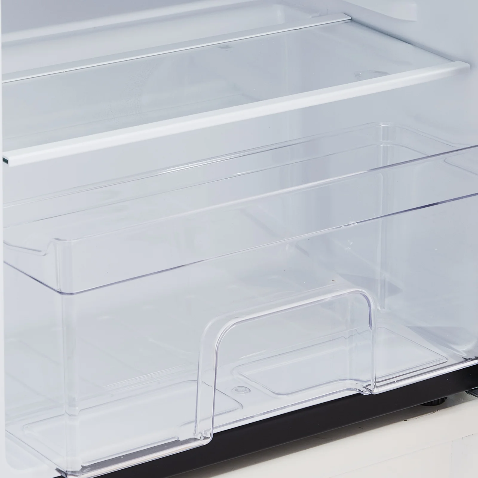 Yesurprise 3.2 Cu. Ft Mini Fridge with Freezer Small Refrigerators Double Door Stainless Steel 5 Thermostat Compact Internal Freezer with Crisper Drawer 90L