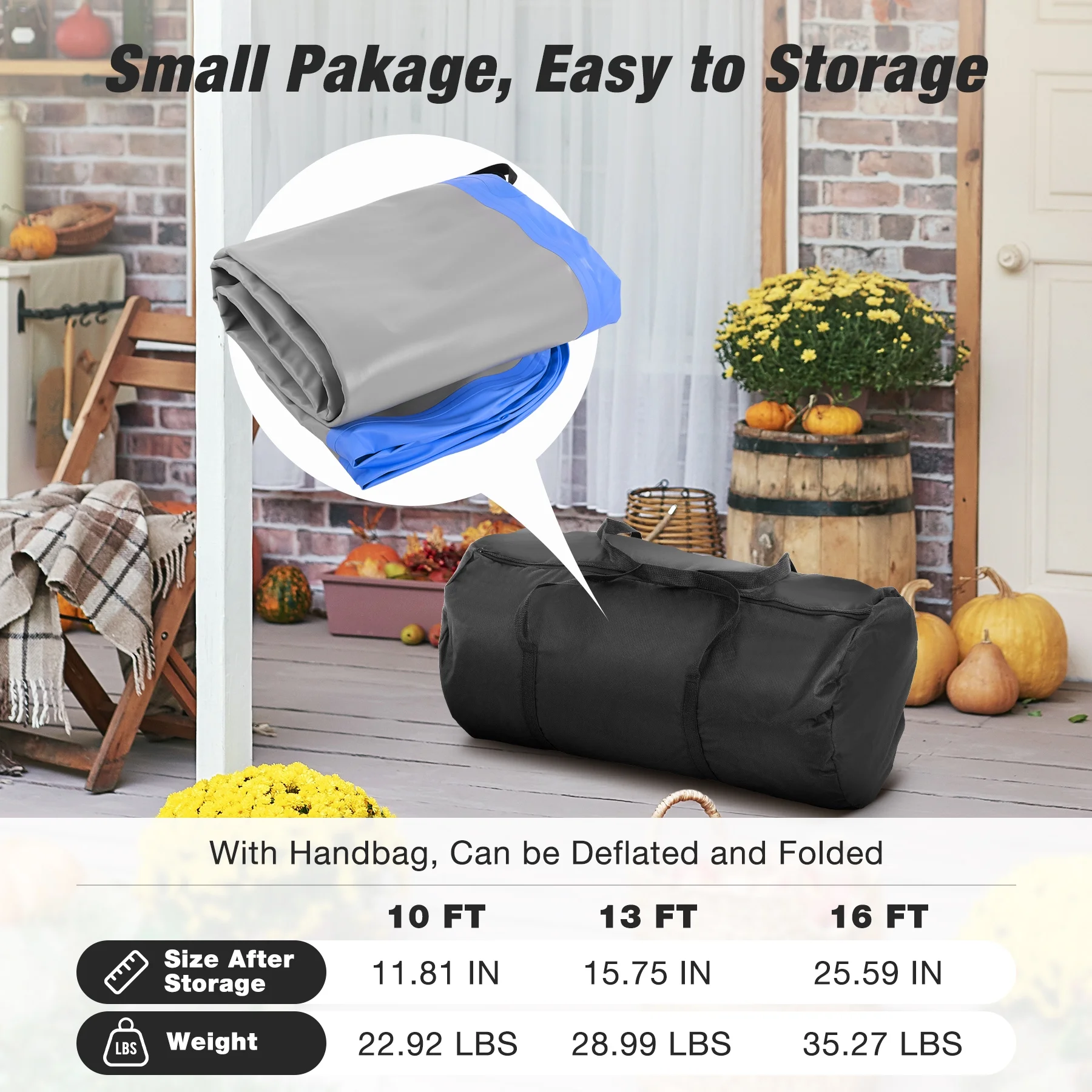 WARMOUNTS Tumbling Mat, 10 ft Inflatable Air Gymnastics Training Mats w/ Electric Pump, 4'' Thick Tumble Track for Home, Gym, Cheerleading, Water, Outdoor