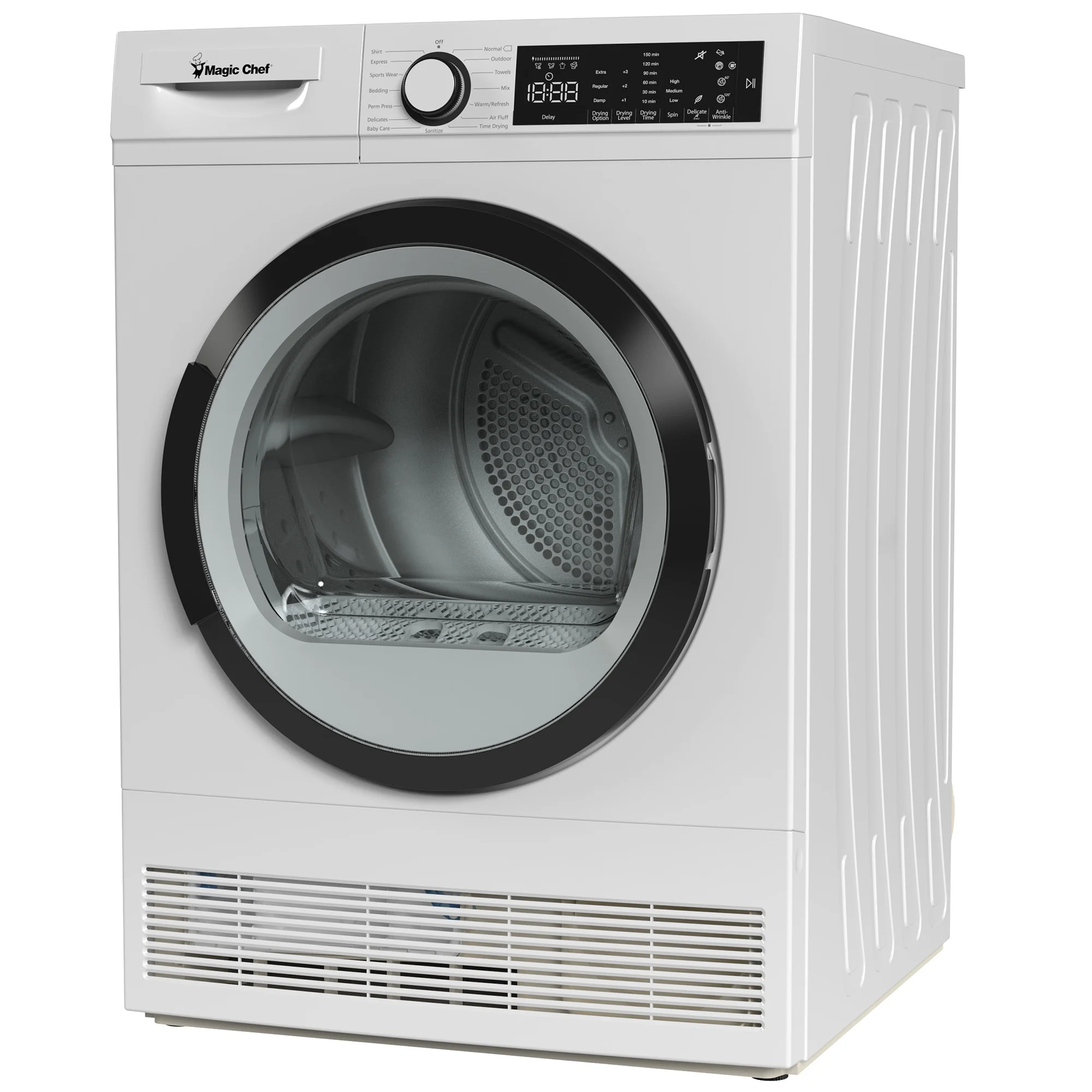 Magic Chef 4.0 cu. ft. Ventless, Condensing Front Load Stackable Electric Dryer, 24 in. in White in White