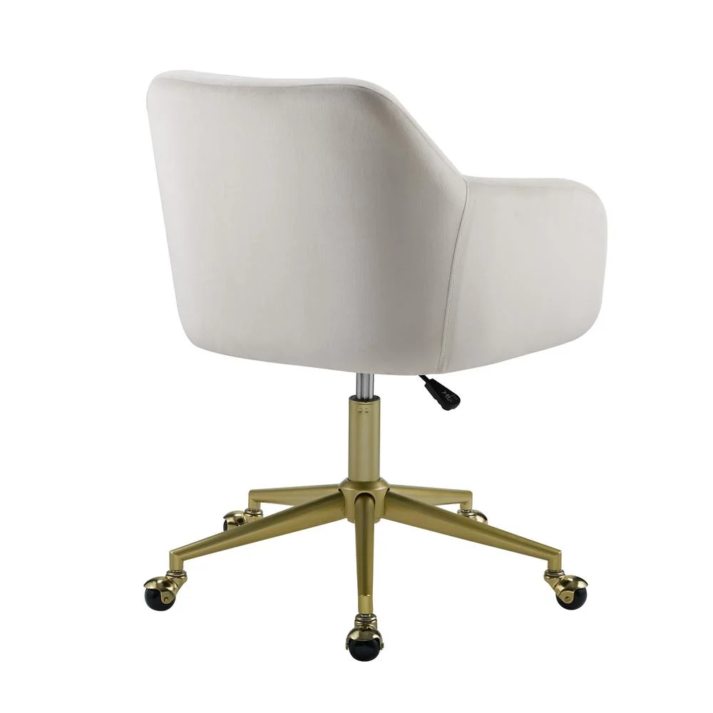 Linon Imogen Quilted Office Chair Off White
