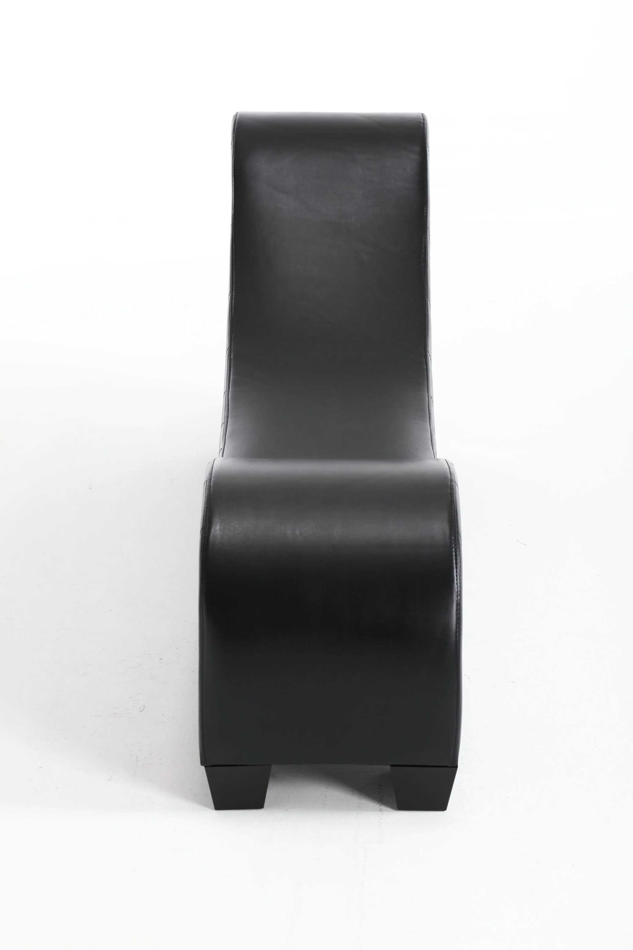 PWOPWOE Yoga Chaise Lounge for Stretching & Relaxation Modern Faux Leather Curved Sofa, Modern Faux Leather Curved Sofa, Living Room Bedroom Accent