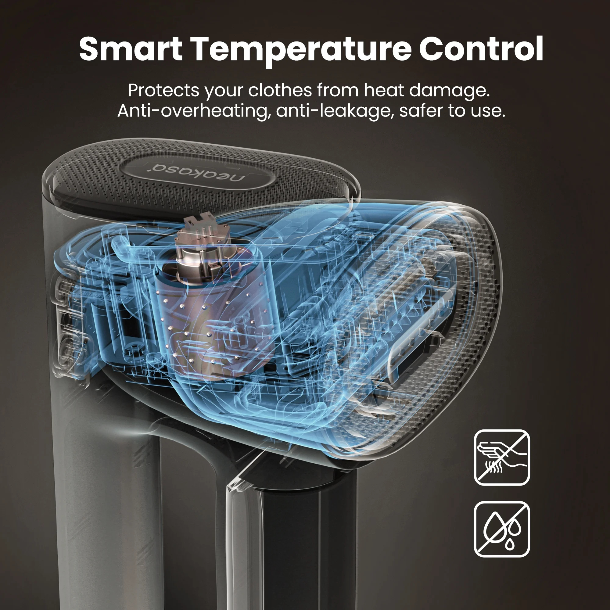 Neakasa Magic 1 Portable Hand Held Ironing Wrinkle Fabric Steamer, 2300Pa Suction Vacuum Steamer&Iron,Ready-to-Wear Clothes Steamer for Travel