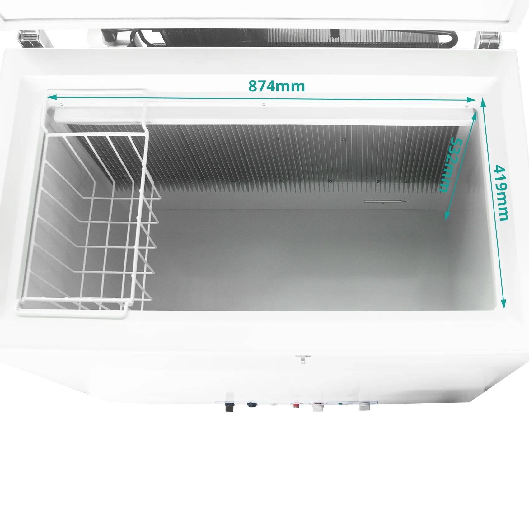 7 Cu ft Chest Freezer, LPG/110v 2 Way Propane Off Grid Lock and Top Open Door Outdoor Camping White