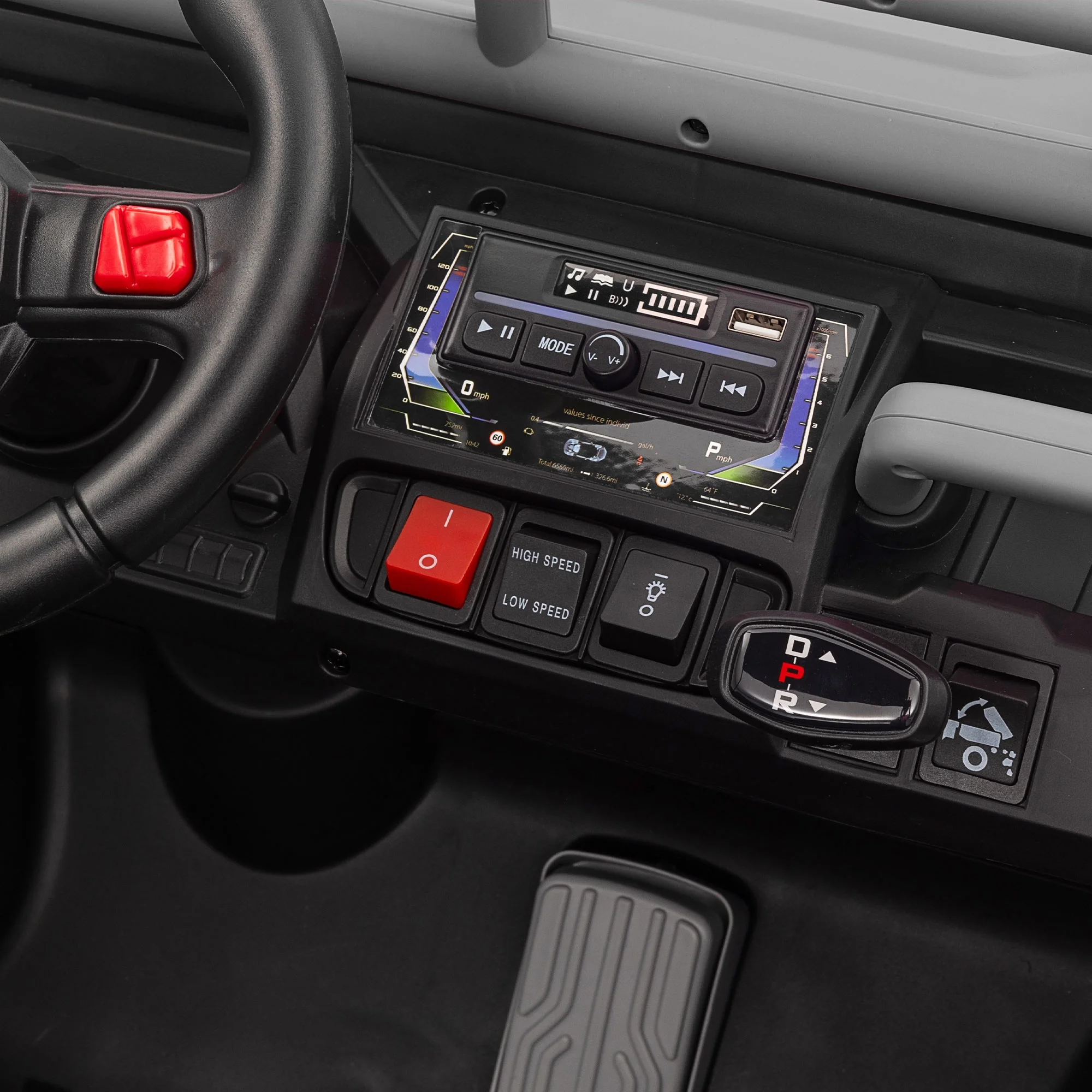 Xuanlur 24V 2 Seater Kids Ride on Car Truck, Ride on UTV W/ 2x200W Motor, 24 Volt Ride on Toys W/ Dump Bed/Shovel, Electric Car for Kids W/ Durable Tires, LED Light, Music, Remote Control, Black