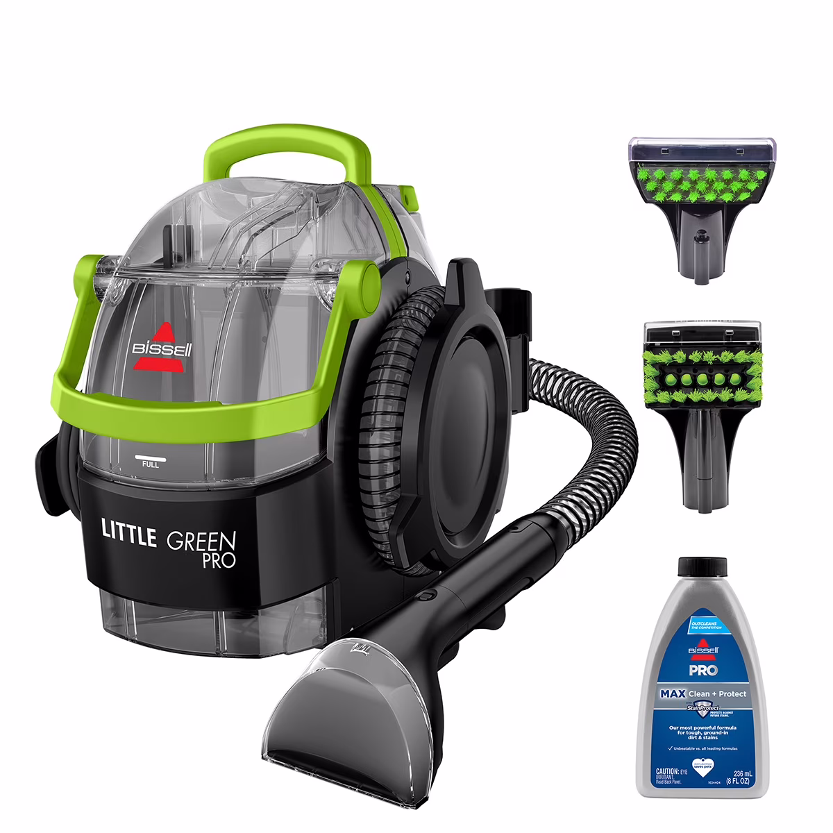 BISSELL Little Green Pro Portable Deep Cleaner, for Carpet, Upholstery, and Auto, Compact, Superior Suction, Professional Cleaning, StainProtect Technology, 2505