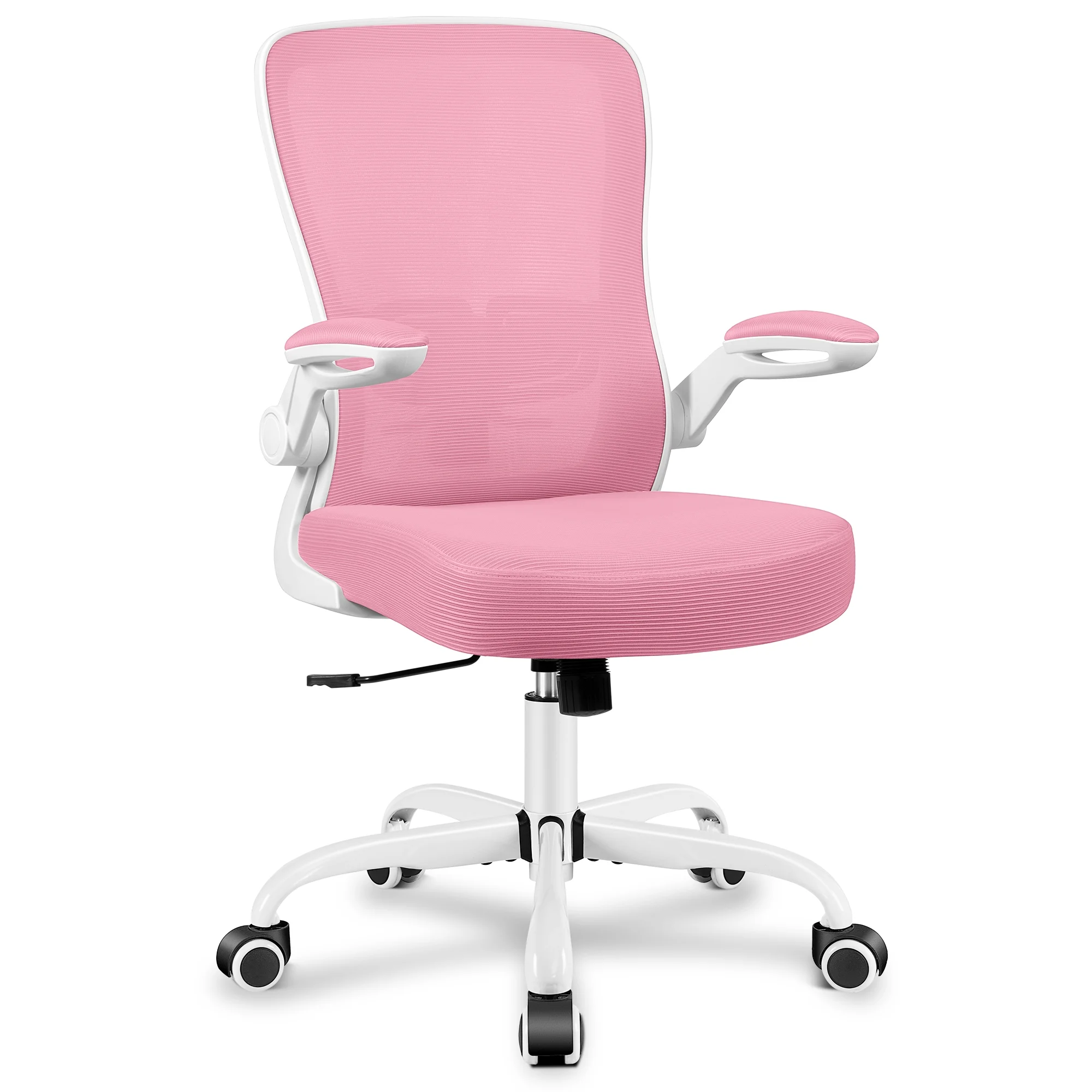 COOLHUT Ergonomic Office Chair, 400LBS Task Chair, Comfort Desk Chair with Adjustable Lumbar Support and Flip up Arms, Black