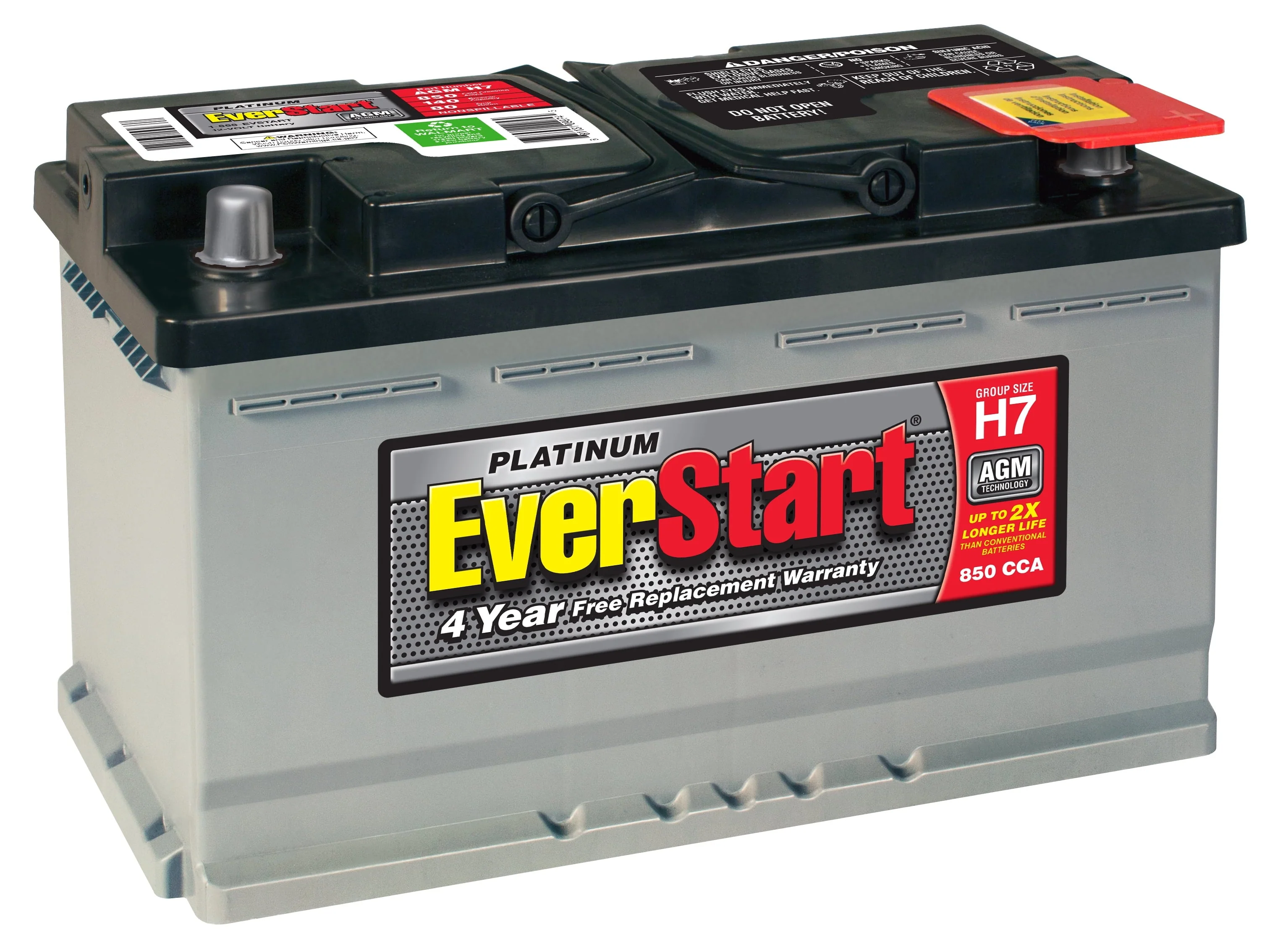 EverStart Platinum BOXED AGM Automotive Battery, Group Size H7 12 Volt, 850 CCA