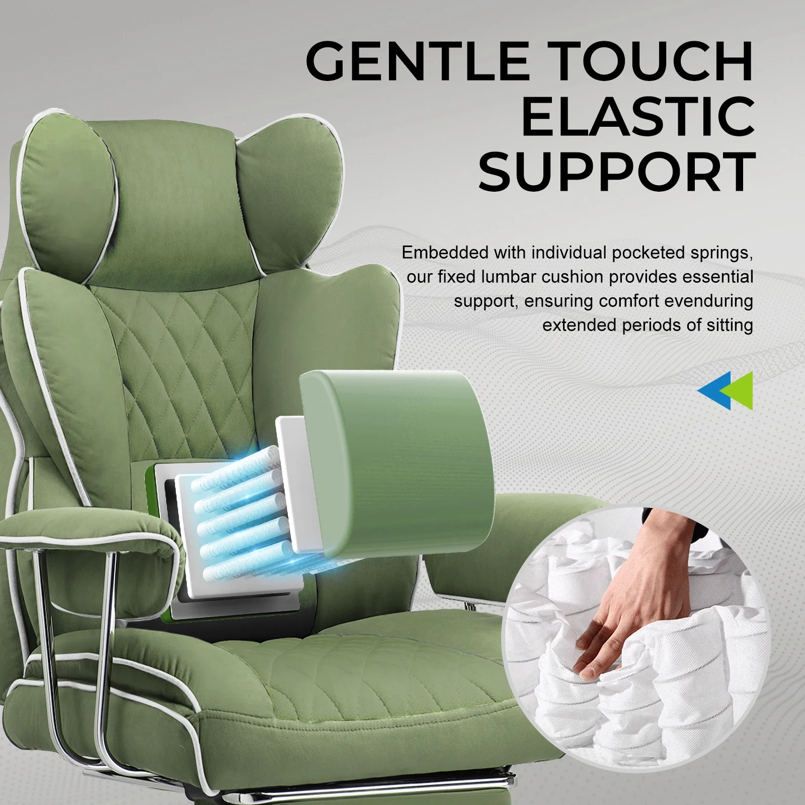 LUCKLIFE Big & Tall Office & Gaming Chair 400LBS Capacity, Wide Ergonomic Seat with Footrest, Adjustable Armrests, Black