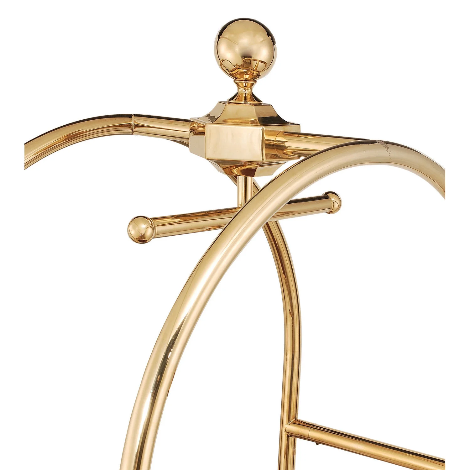 Gold Stainless Steel Bellman Cart Curved Uprights 8