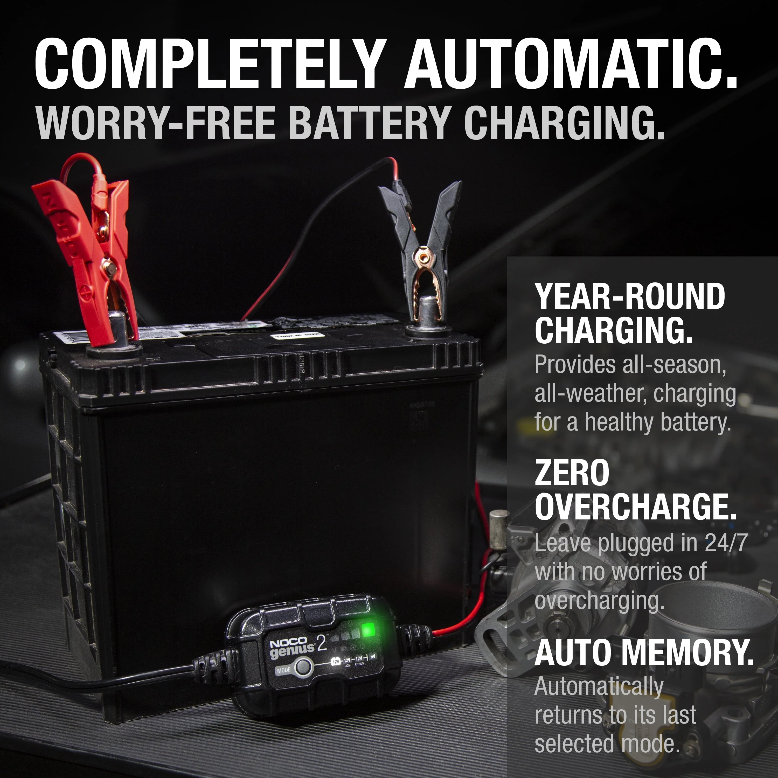 NOCO GENIUS2 6V/12V 2A Smart Battery Charger and Maintainer