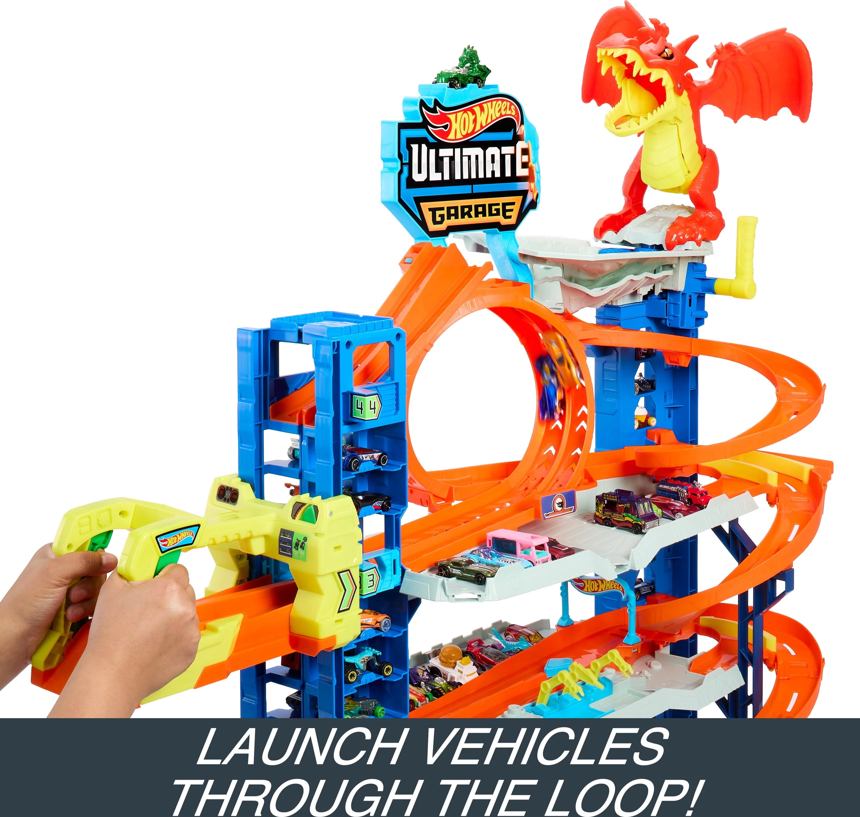 Hot Wheels City Ultimate Garage Playset with 2 Die-Cast Cars, Toy Storage for 50+ Cars