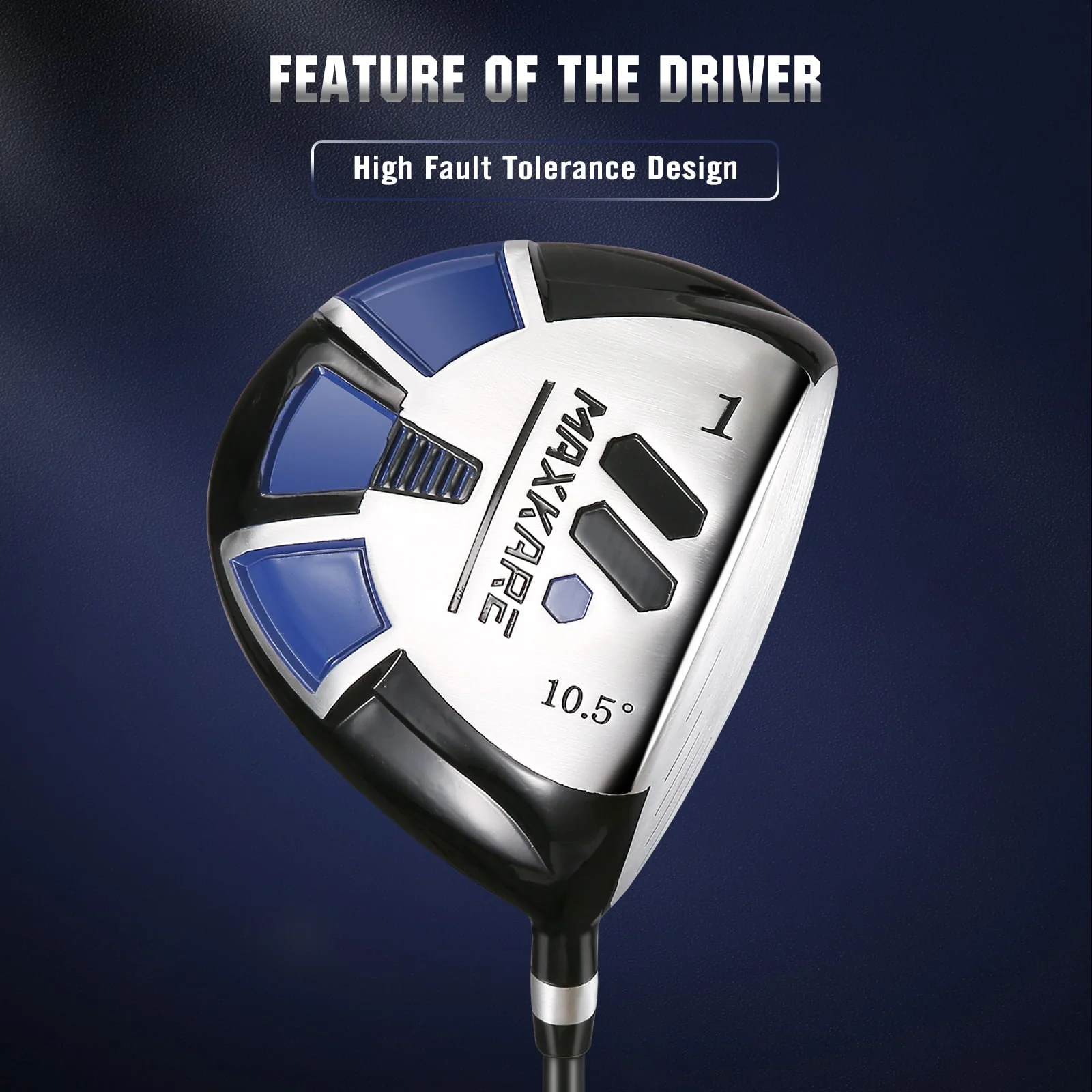 MaxKare Complete Golf Clubs Set Golf Men's Regular 13-Piece Complete Set Includes Driver, Fairway Wood, Hybrids, 6-9 Irons, PW, Putter, Stand Bag, 3 Head Covers - Right Hand