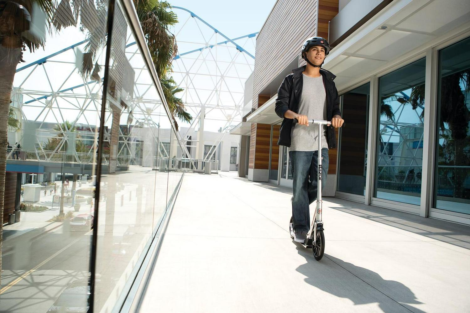 Razor A6 Kick Scooter - 10″ Wheels. Anodized Aluminum. Foldable. Lightweight. for Teen & Adult