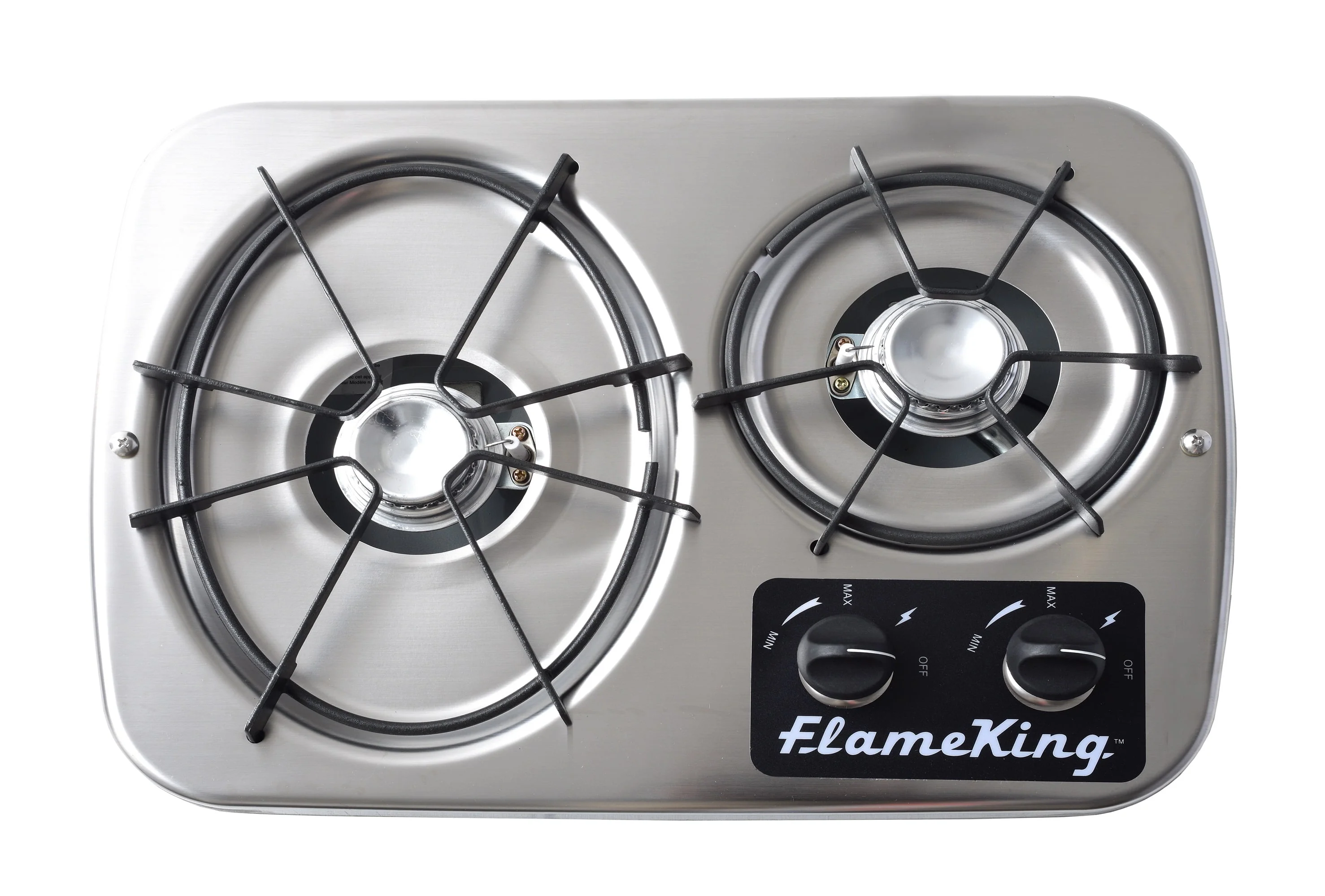 Flame King YSNHT600 2-Burner Built-in RV Cooktop Propane Stove